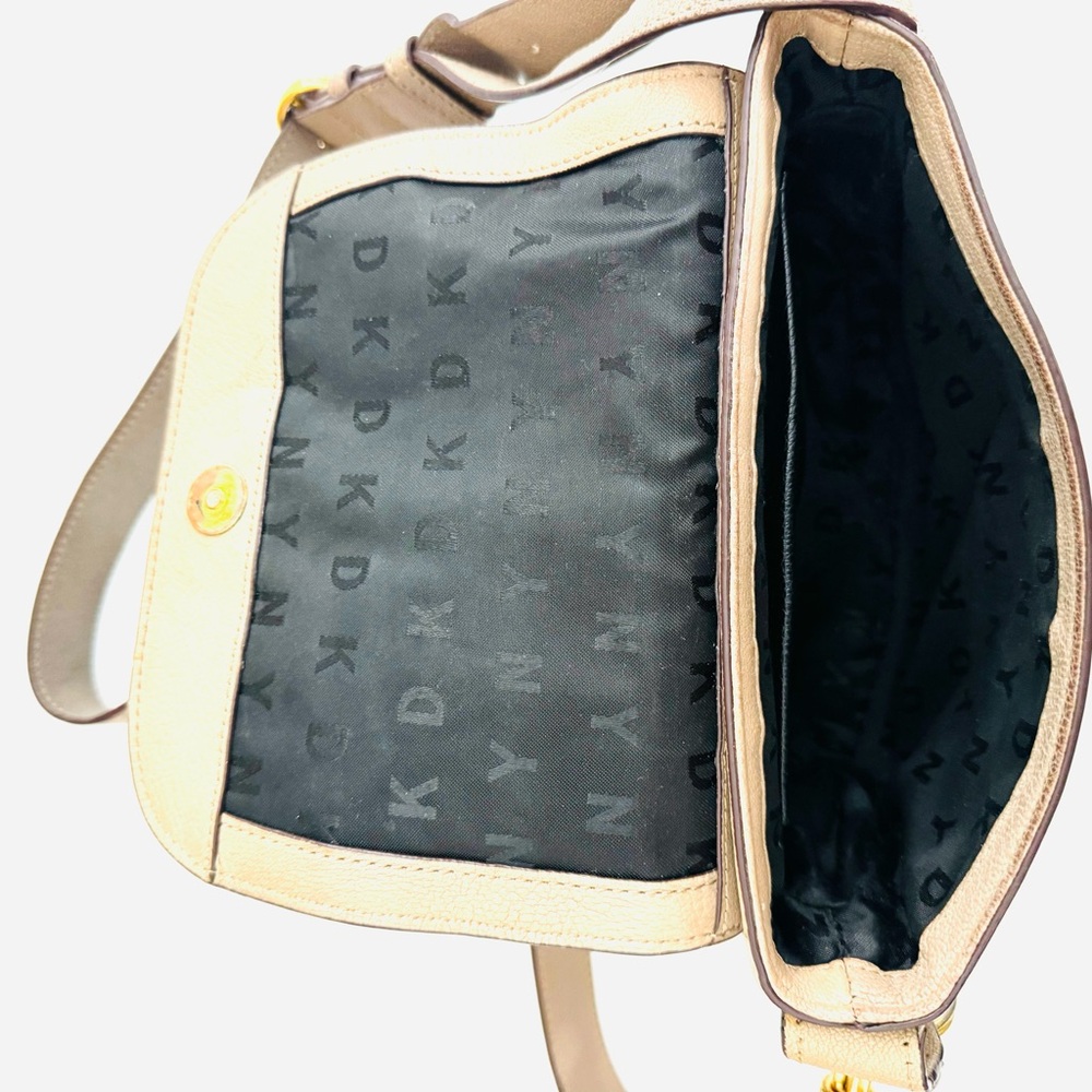 DKNY Beige Crossbody Bag with Gold Accents - Picture 15 of 16